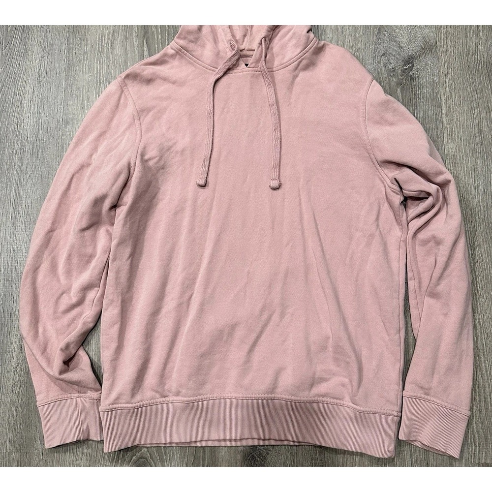 Banana Republic Hoodie Men's Medium Salmon Organic Cotton Heavyweight Hoodie - Picture 9 of 11